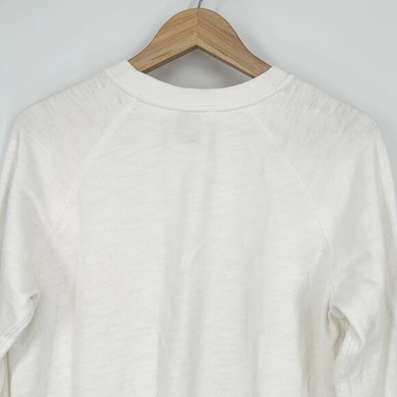 Aritzia Little Moon Posey Sweatshirt L’amour Graphic Print Crewneck Terry White - Picture 10 of 14